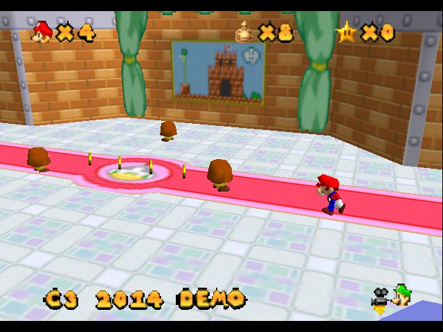Super Mario 64 - Superstar Saga (C3 2014 Demo) Screenthot 2